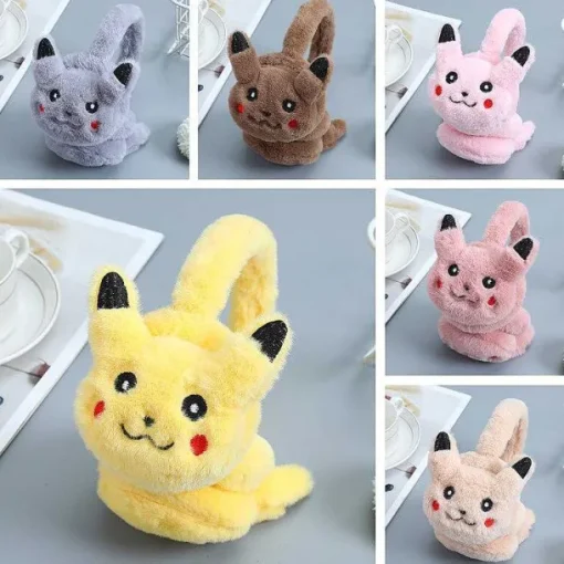 Pkm.store Herbst & Winter-Pokemon Pikachu Ohrenschutzer Warmer Fur Kinder