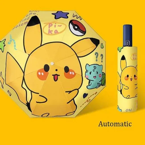 Pkm.store Sonstiges Merchandise-Pokemon Pikachu Regenschirme (Manuell Oder Automatik)