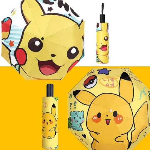 Pkm.store Sonstiges Merchandise-Pokemon Pikachu Regenschirme (Manuell Oder Automatik)