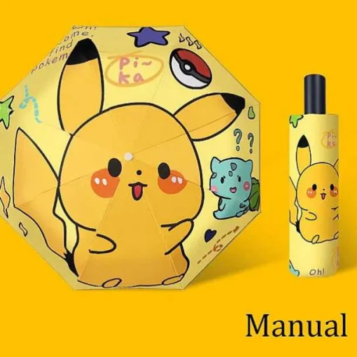Pkm.store Sonstiges Merchandise-Pokemon Pikachu Regenschirme (Manuell Oder Automatik)