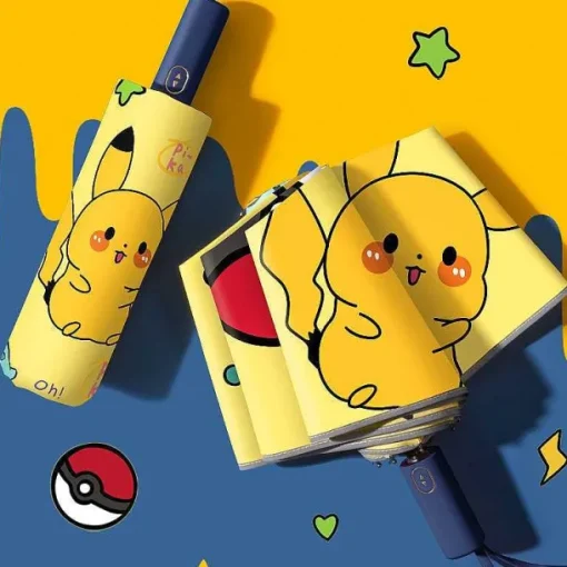 Pkm.store Sonstiges Merchandise-Pokemon Pikachu Regenschirme (Manuell Oder Automatik)