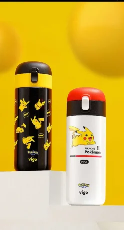 Pkm.store Sonstiges Merchandise-Pokemon Pikachu Thermo-Trinkflasche, 450 Ml