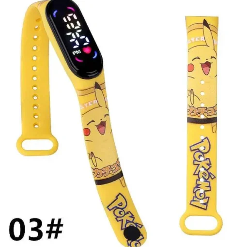 Pkm.store Uhren Und Wecker-Pokemon Pikachu U. A. Digital Armbanduhr Fur Kinder