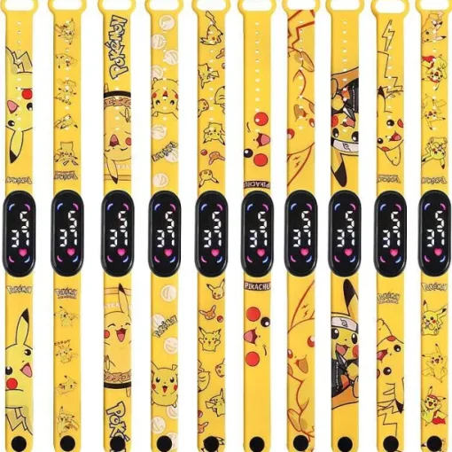 Pkm.store Uhren Und Wecker-Pokemon Pikachu U. A. Digital Armbanduhr Fur Kinder