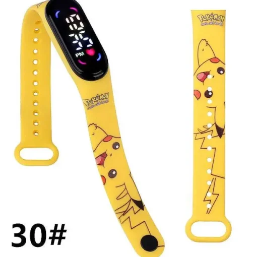 Pkm.store Uhren Und Wecker-Pokemon Pikachu U. A. Digital Armbanduhr Fur Kinder
