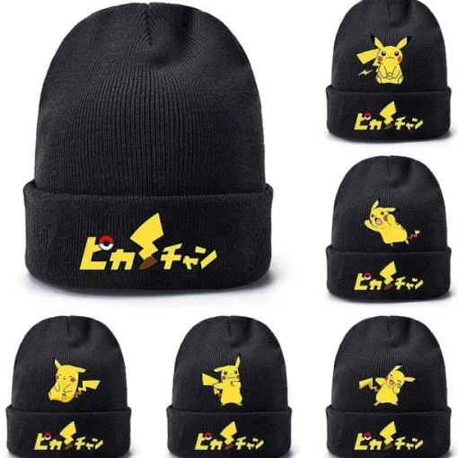 Pkm.store Herbst & Winter-Pokemon Pikachu Winter Beanie Mutze Fur Die Kalte Jahreszeit