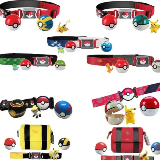 Pkm.store Sonstiges Merchandise-Pokemon Poke Ball Gurtel Mit 2X Pokeball Und 1X Figur