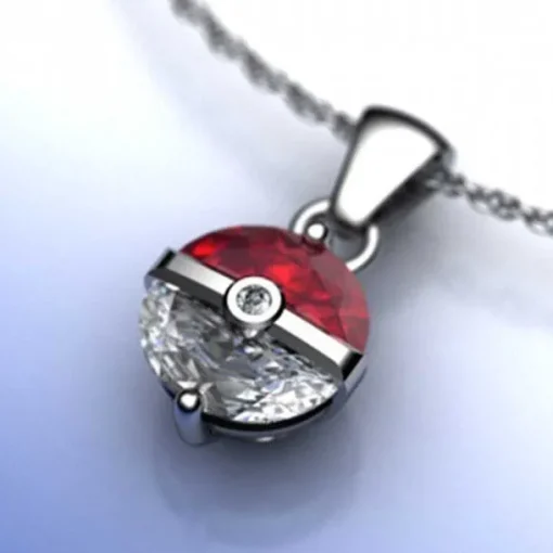 Pkm.store Pokemon Schmuck-Pokemon Pokeball Halskette Mit Anhanger