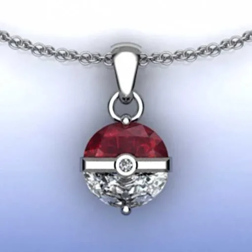 Pkm.store Pokemon Schmuck-Pokemon Pokeball Halskette Mit Anhanger