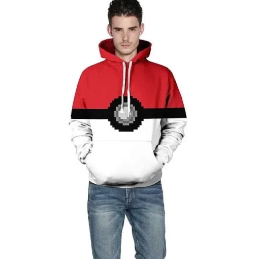 Pkm.store Herbst & Winter-Pokemon Pokeball Hoodie Fur Damen Und Herren