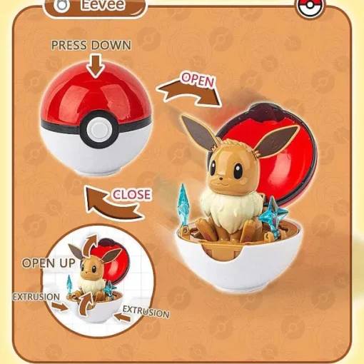 Pkm.store Pokeball & Pokebälle-Pokemon Pokeball Mit Figur