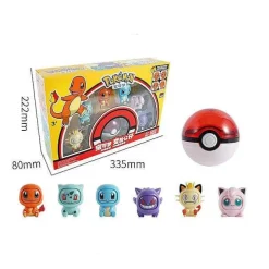 Pkm.store Pokemon Spielzeug-Pokemon Pokeball Mit Gesichtswechselnder Pokemonfigur