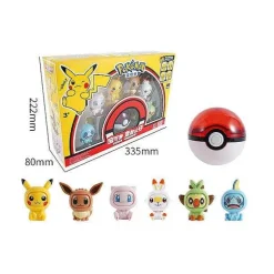 Pkm.store Pokemon Spielzeug-Pokemon Pokeball Mit Gesichtswechselnder Pokemonfigur