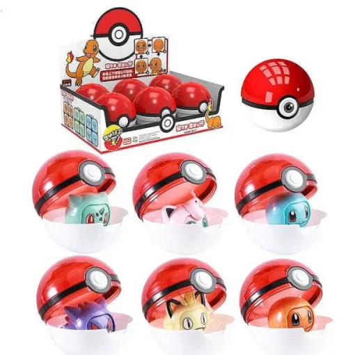 Pkm.store Pokemon Spielzeug-Pokemon Pokeball Mit Gesichtswechselnder Pokemonfigur