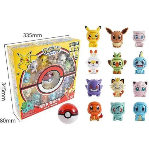 Pkm.store Pokemon Spielzeug-Pokemon Pokeball Mit Gesichtswechselnder Pokemonfigur