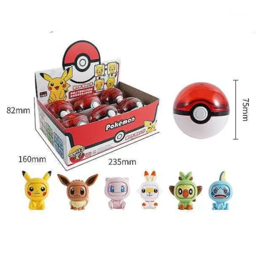 Pkm.store Pokemon Spielzeug-Pokemon Pokeball Mit Gesichtswechselnder Pokemonfigur