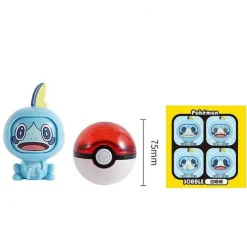 Pkm.store Pokemon Spielzeug-Pokemon Pokeball Mit Gesichtswechselnder Pokemonfigur