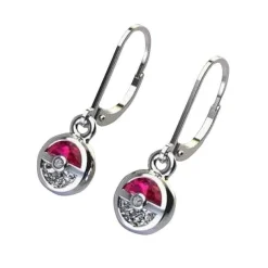 Pkm.store Pokemon Schmuck-Pokemon Pokeball Ohrringe Silber