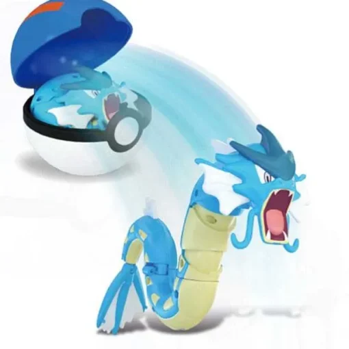 Pkm.store Pokemon Spielzeug-Pokemon Pokeball Set Mit Figur (Pikachu, Glurak, Bisaflor, Turtok, Garados)