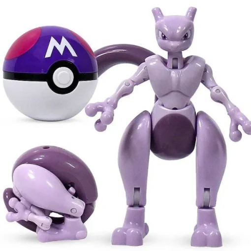Pkm.store Pokemon Spielzeug-Pokemon Pokeball Set Mit Figur (Pikachu, Glurak, Bisaflor, Turtok, Garados)