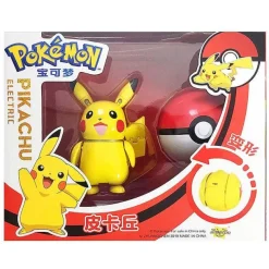Pkm.store Pokemon Spielzeug-Pokemon Pokeball Set Mit Figur (Pikachu, Glurak, Bisaflor, Turtok, Garados)