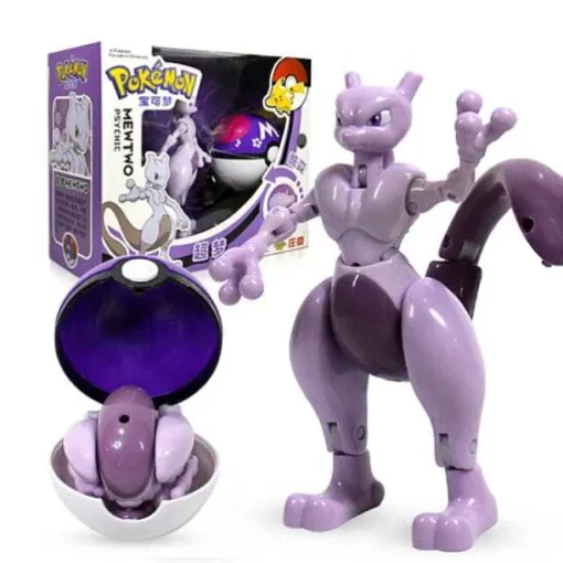 Pkm.store Pokemon Spielzeug-Pokemon Pokeball Set Mit Figur (Pikachu, Glurak, Bisaflor, Turtok, Garados)