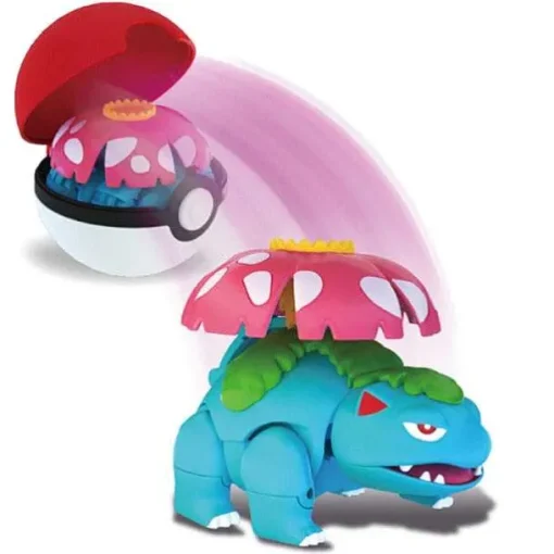 Pkm.store Pokemon Spielzeug-Pokemon Pokeball Set Mit Figur (Pikachu, Glurak, Bisaflor, Turtok, Garados)