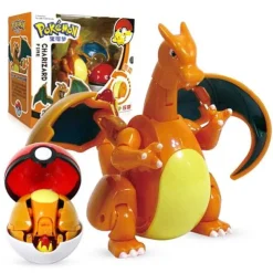 Pkm.store Pokemon Spielzeug-Pokemon Pokeball Set Mit Figur (Pikachu, Glurak, Bisaflor, Turtok, Garados)