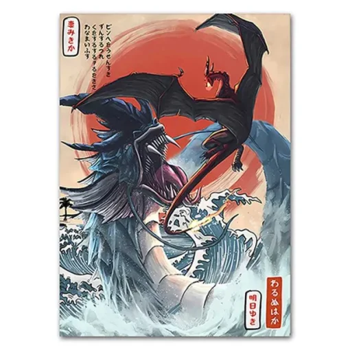 Pkm.store Sonstiges Merchandise-Pokemon Poster Kunstdruck Im Japanischen Stil - Viele Motive