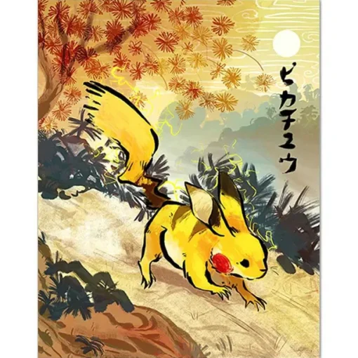 Pkm.store Sonstiges Merchandise-Pokemon Poster Kunstdruck Im Japanischen Stil - Viele Motive