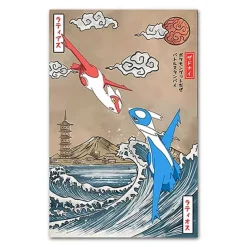 Pkm.store Sonstiges Merchandise-Pokemon Poster Kunstdruck Im Japanischen Stil - Viele Motive