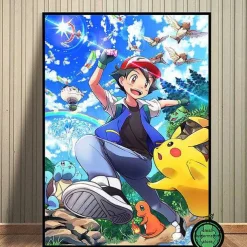 Pkm.store Sonstiges Merchandise-Pokemon Poster Kunstdrucke Ash Ketchum Pikachu Jigglypuff Etc.