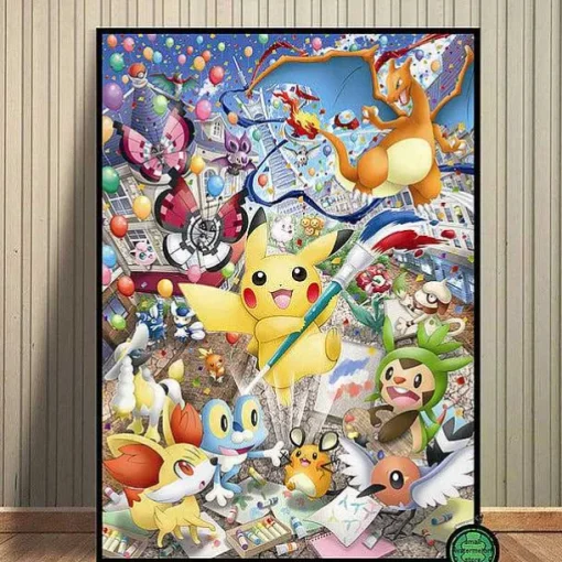 Pkm.store Sonstiges Merchandise-Pokemon Poster Kunstdrucke Ash Ketchum Pikachu Jigglypuff Etc.