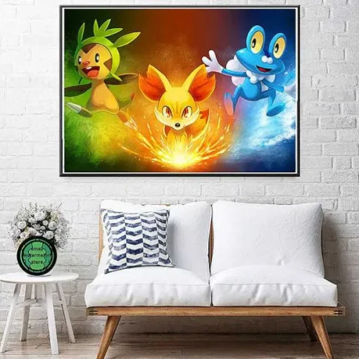 Pkm.store Sonstiges Merchandise-Pokemon Poster Kunstdrucke Ash Ketchum Pikachu Jigglypuff Etc.