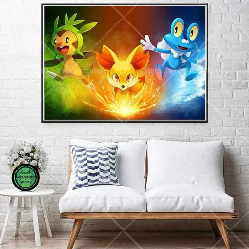 Pkm.store Sonstiges Merchandise-Pokemon Poster Kunstdrucke Ash Ketchum Pikachu Jigglypuff Etc.
