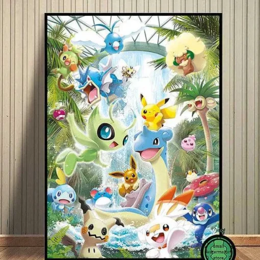 Pkm.store Sonstiges Merchandise-Pokemon Poster Kunstdrucke Ash Ketchum Pikachu Jigglypuff Etc.