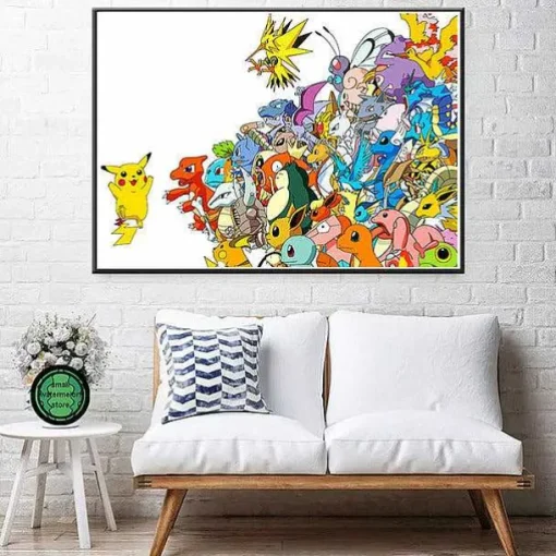 Pkm.store Sonstiges Merchandise-Pokemon Poster Kunstdrucke Ash Ketchum Pikachu Jigglypuff Etc.
