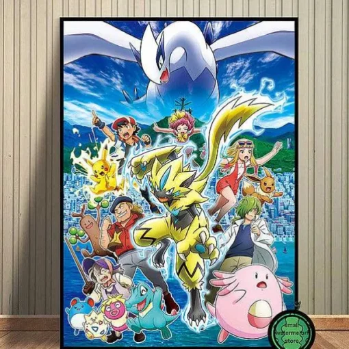 Pkm.store Sonstiges Merchandise-Pokemon Poster Kunstdrucke Ash Ketchum Pikachu Jigglypuff Etc.