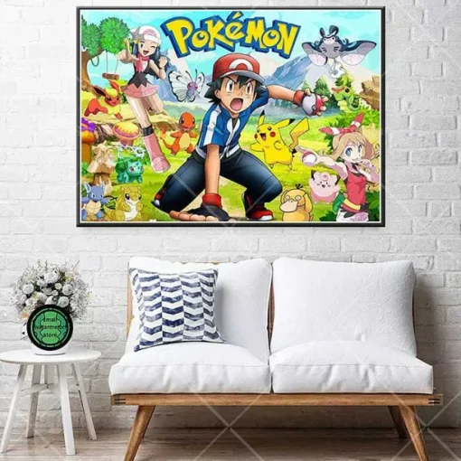 Pkm.store Sonstiges Merchandise-Pokemon Poster Kunstdrucke Ash Ketchum Pikachu Jigglypuff Etc.