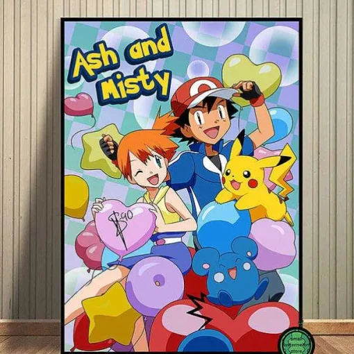 Pkm.store Sonstiges Merchandise-Pokemon Poster Kunstdrucke Ash Ketchum Pikachu Jigglypuff Etc.