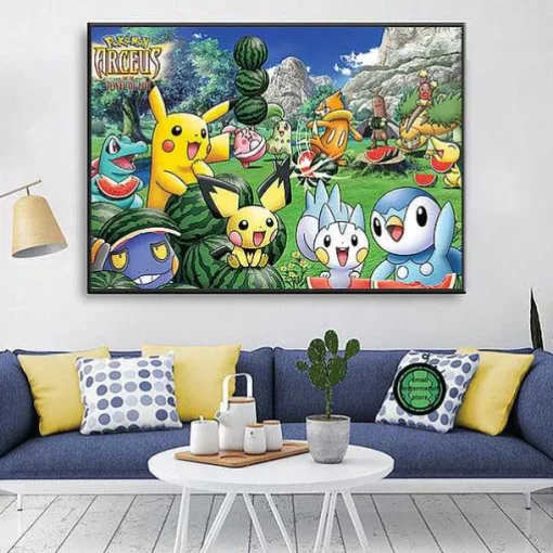 Pkm.store Sonstiges Merchandise-Pokemon Poster Kunstdrucke Ash Ketchum Pikachu Jigglypuff Etc.