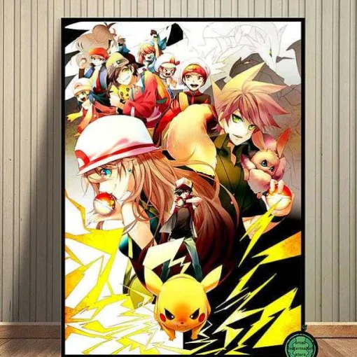 Pkm.store Sonstiges Merchandise-Pokemon Poster Kunstdrucke Ash Ketchum Pikachu Jigglypuff Etc.