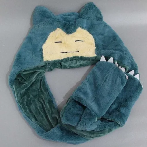 Pkm.store Pokemon Mützen & Caps-Pokemon Relaxo Snorlax Pluschige Cosplay Mutze Mit Langen Ohren