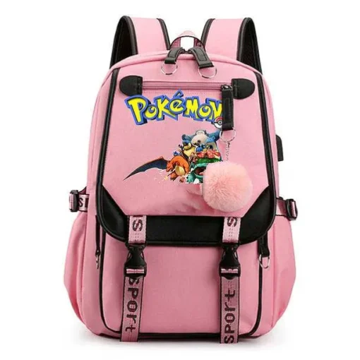 Pkm.store Rucksäcke & Taschen-Pokemon Rucksack Mit Laptopfach Fur Schule, Uni Etc.