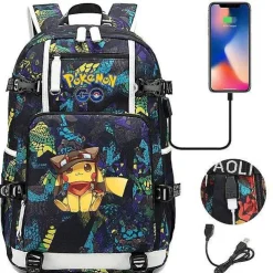 Pkm.store Rucksäcke & Taschen-Pokemon Rucksack Mit Smartphone Ladefunktion