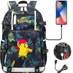 Pkm.store Rucksäcke & Taschen-Pokemon Rucksack Mit Smartphone Ladefunktion