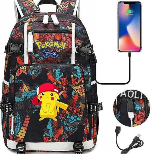 Pkm.store Rucksäcke & Taschen-Pokemon Rucksack Mit Smartphone Ladefunktion