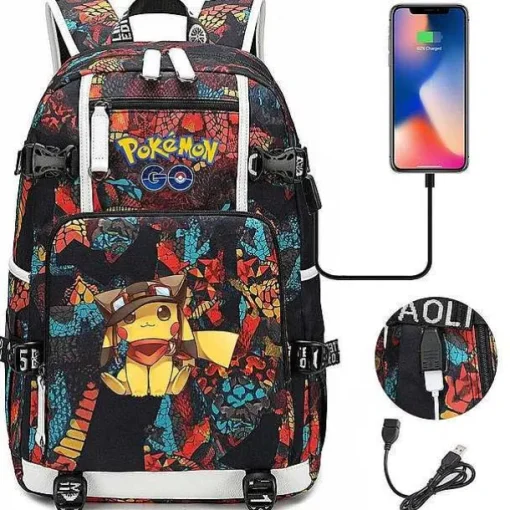 Pkm.store Rucksäcke & Taschen-Pokemon Rucksack Mit Smartphone Ladefunktion