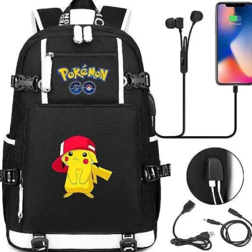 Pkm.store Rucksäcke & Taschen-Pokemon Rucksack Mit Smartphone Ladefunktion