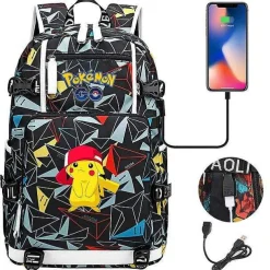Pkm.store Rucksäcke & Taschen-Pokemon Rucksack Mit Smartphone Ladefunktion